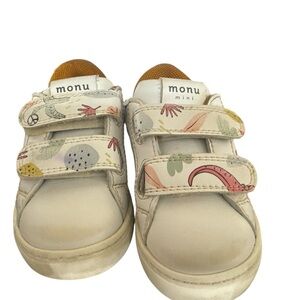 Kids Sneakers - Cream with Multicolor Design